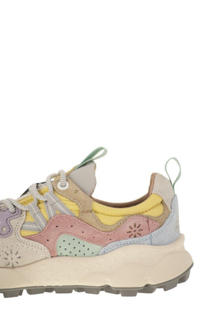 Flower Mountain Yamano 3 - Sneakers In Suede And Technical Fabric
