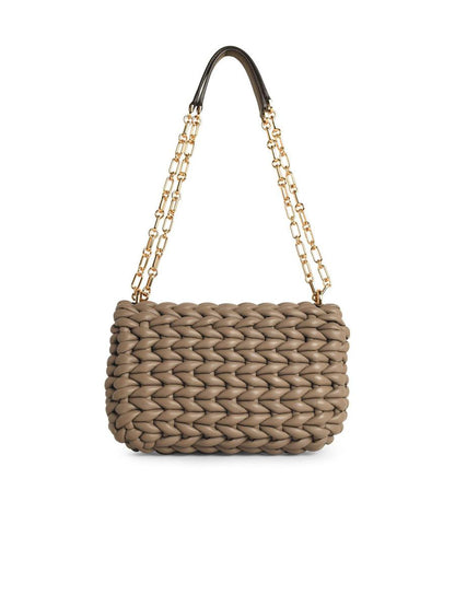 Michael Kors 'Tribeca' Shoulder Bag In Birch Woven Leather