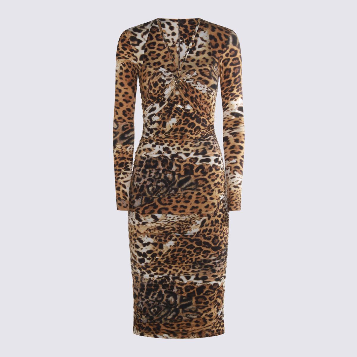 Roberto Cavalli Multicolor Midi Dress