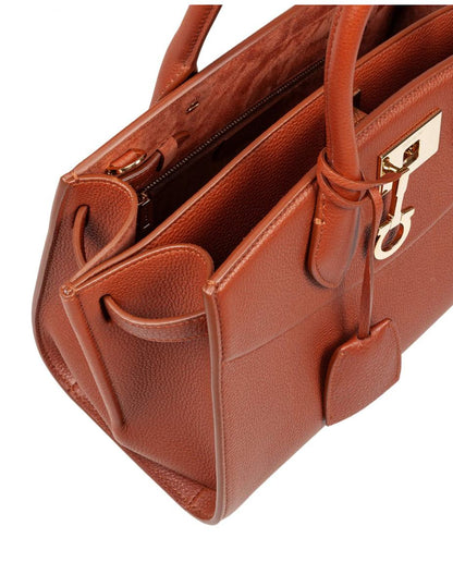 Salvatore Ferragamo Hammered Leather Handbag