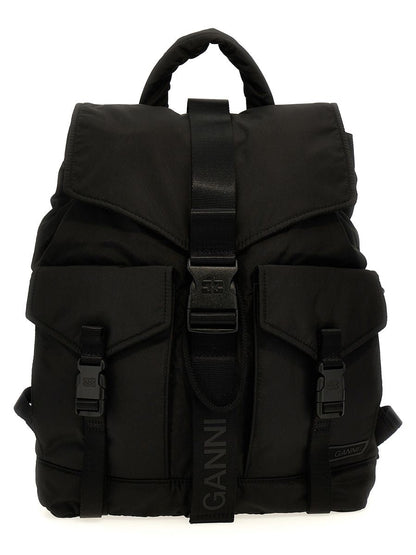 Ganni Backpack With Logo