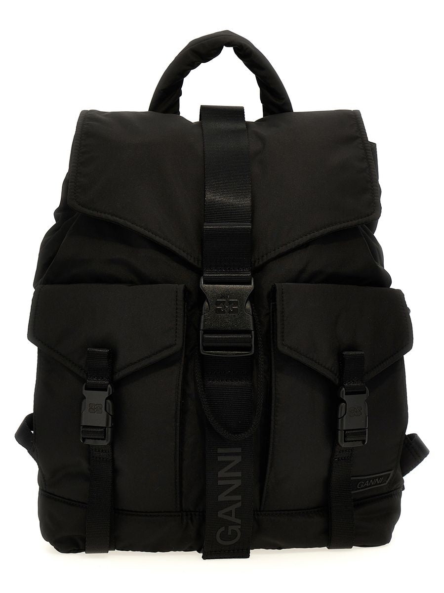 Ganni Backpack With Logo