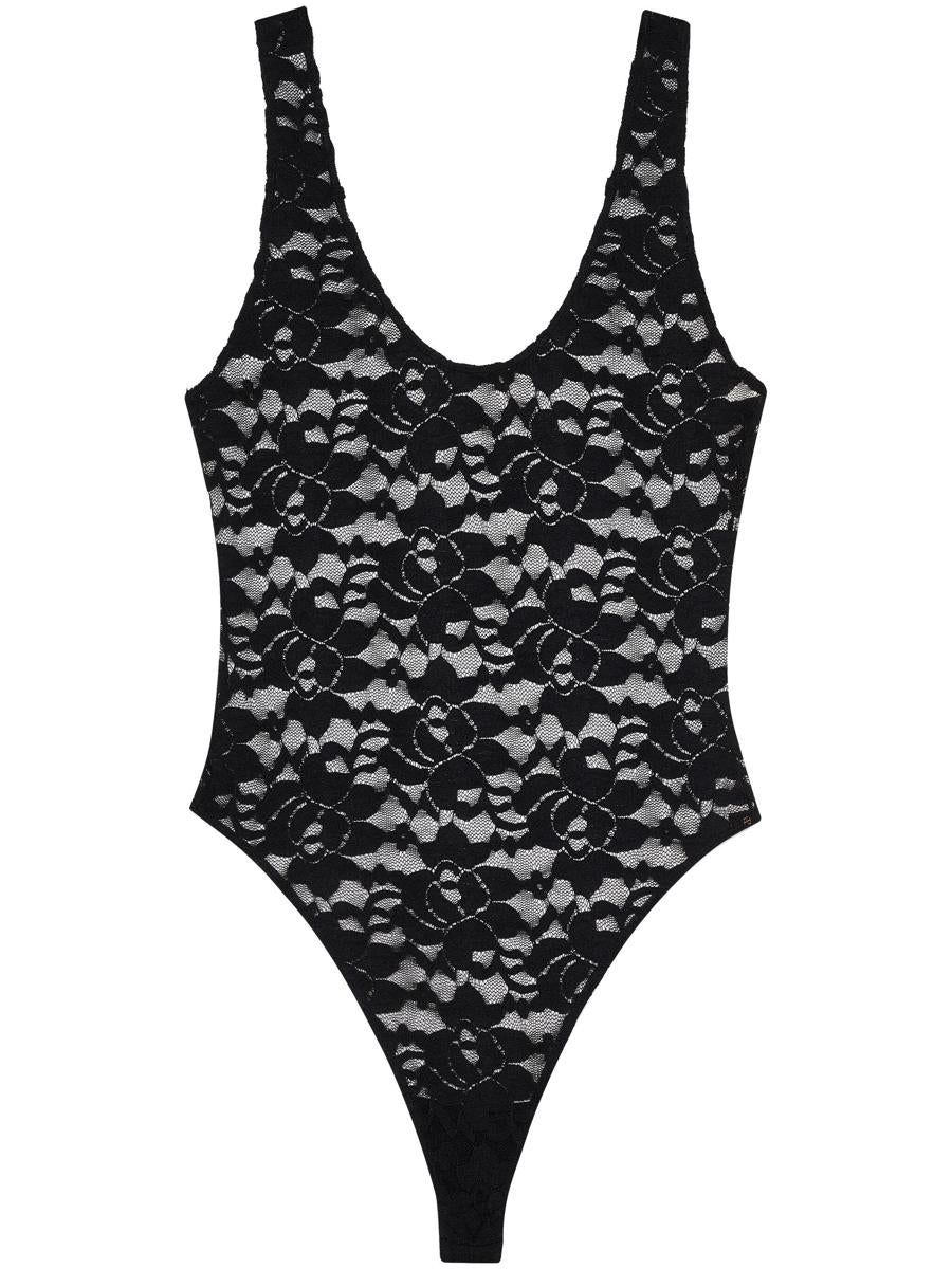 Anine Bing Alysha Floral-Lace Bodysuit