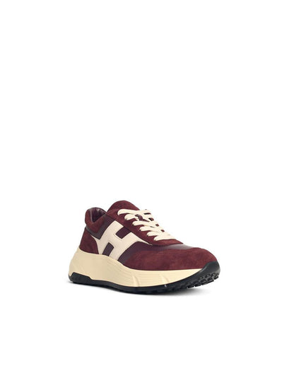Hogan 'H669' Burgundy Leather Sneakers