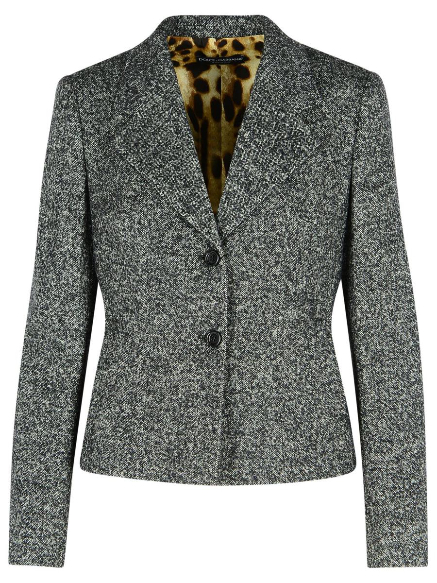 Dolce & Gabbana Two-Tone Virgin Wool Blend Jacket