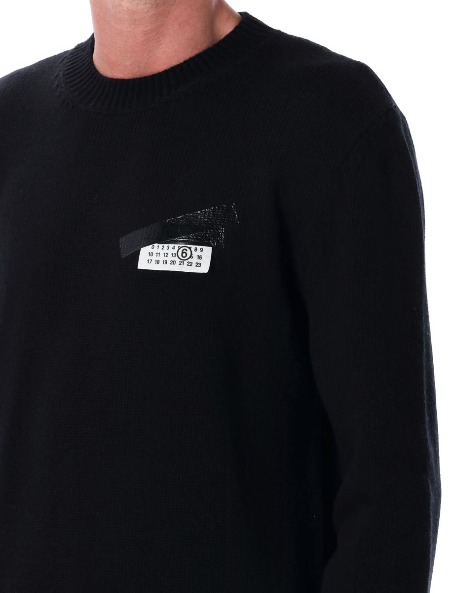MM6 Maison Margiela Wool Taped Label Crewneck Sweater
