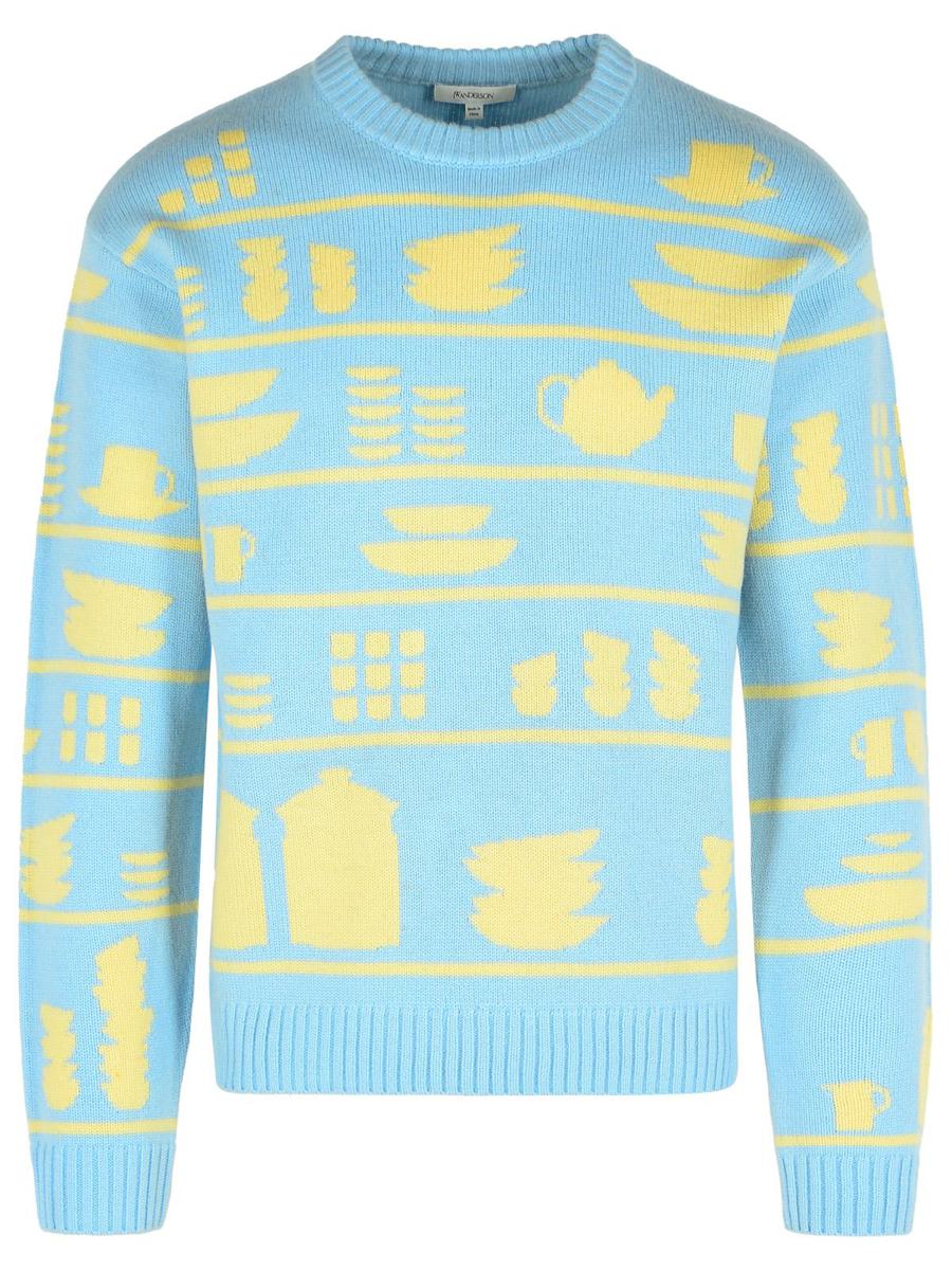 JW Anderson Light Blue Wool Sweater