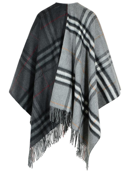 Burberry Grey Cashmere Blend Cape