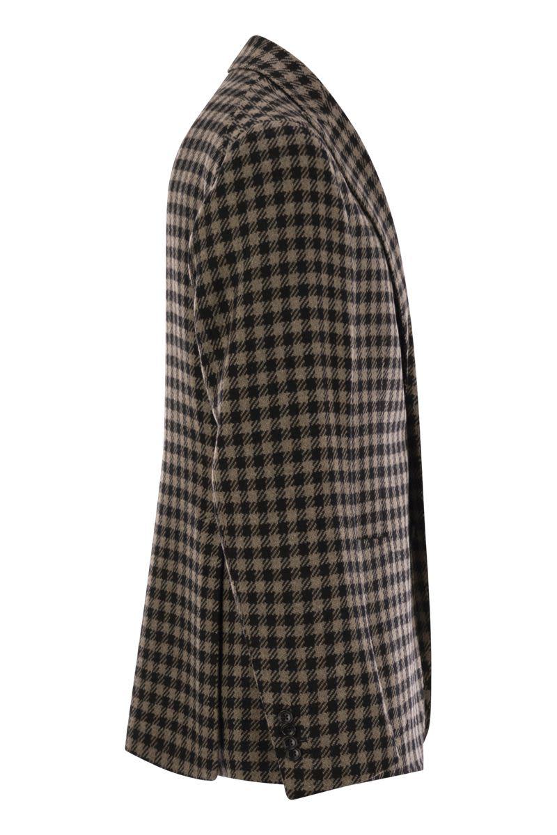 Tagliatore Houndstooth Virgin Wool Blend Jacket