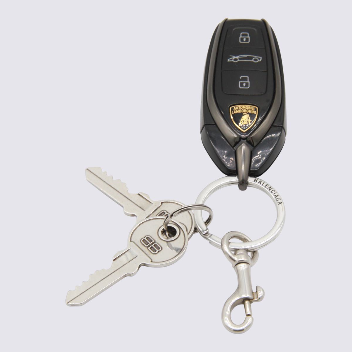 Balenciaga Silver Metal Lamborghini Key Ring