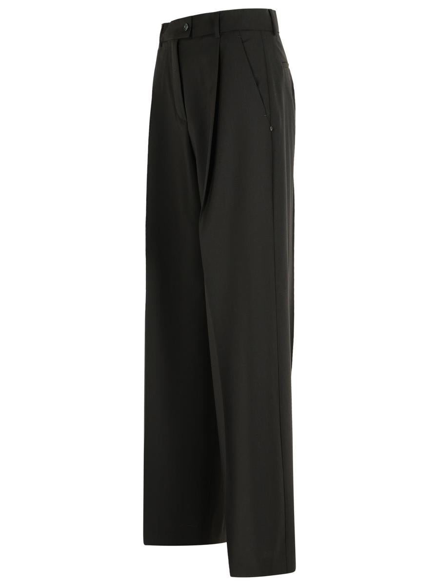 Sportmax 'Vela' Dark Brown Virgin Wool Pants