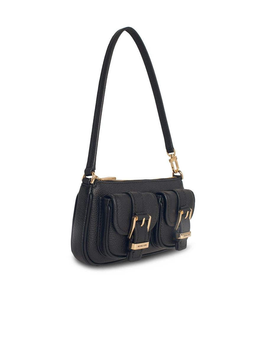 Michael Kors 'Zoe' Black Leather Bag