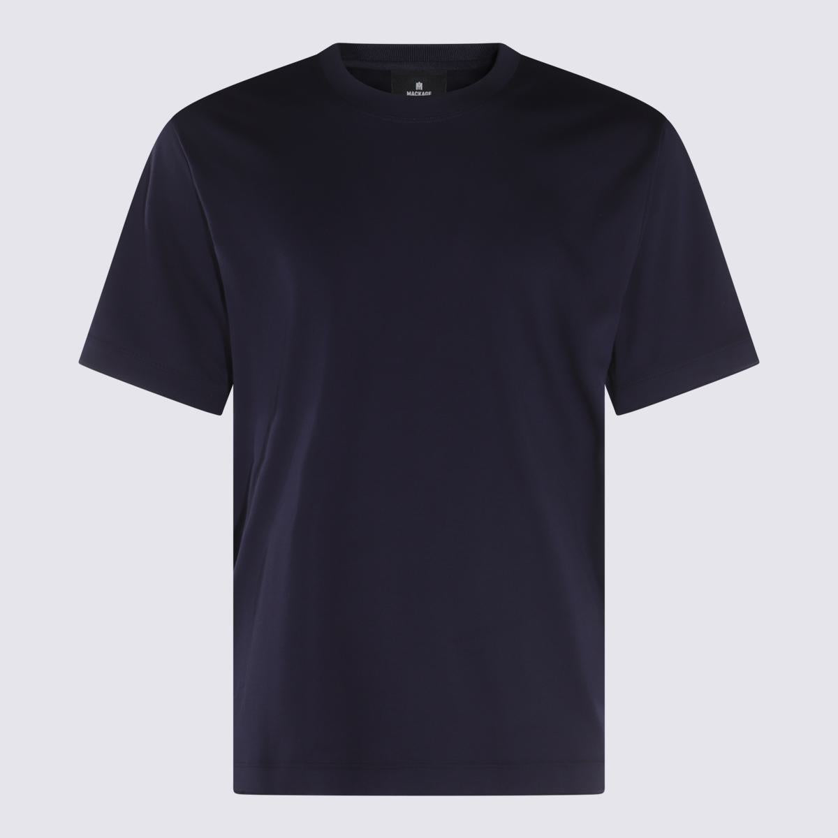 Eleventy Navy Blue Cotton Blend T-Shirt