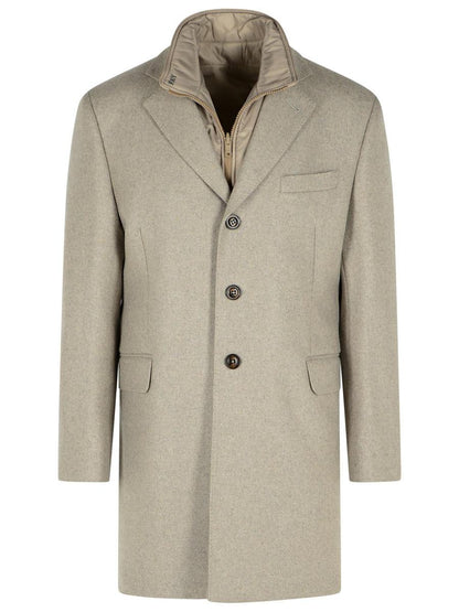 Fay 'Easy' Beige Polyamide Coat