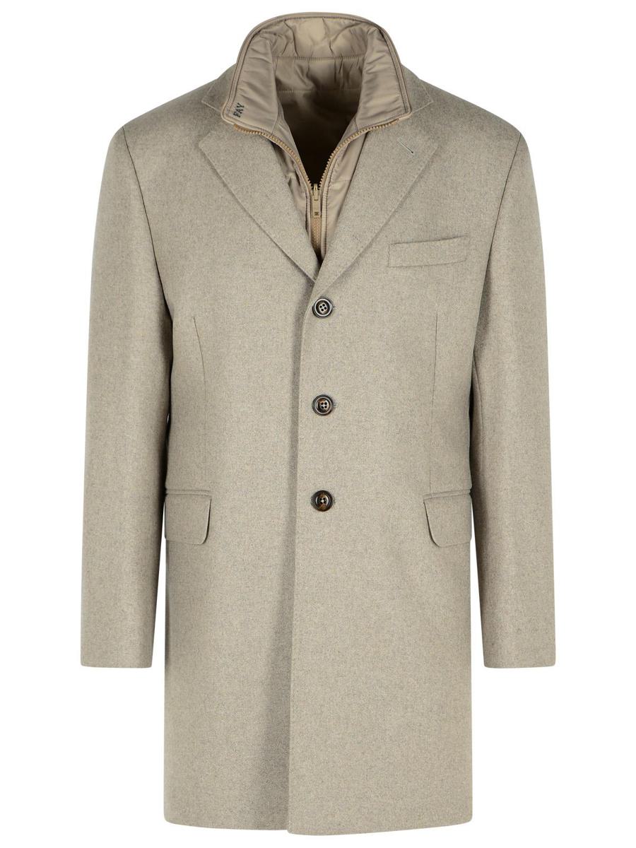 Fay 'Easy' Beige Polyamide Coat