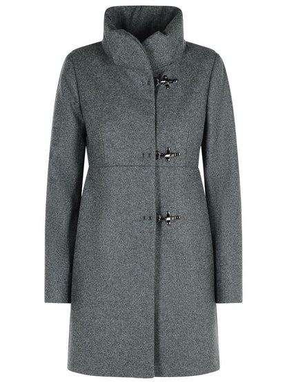 Fay Graphite Wool Blend Coat