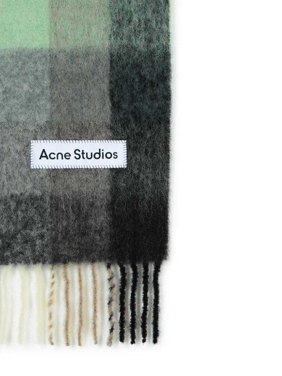 Acne Studios Green Alpaca Blend Scarf
